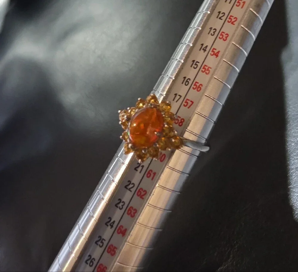 Amazing Fire Opal Ring